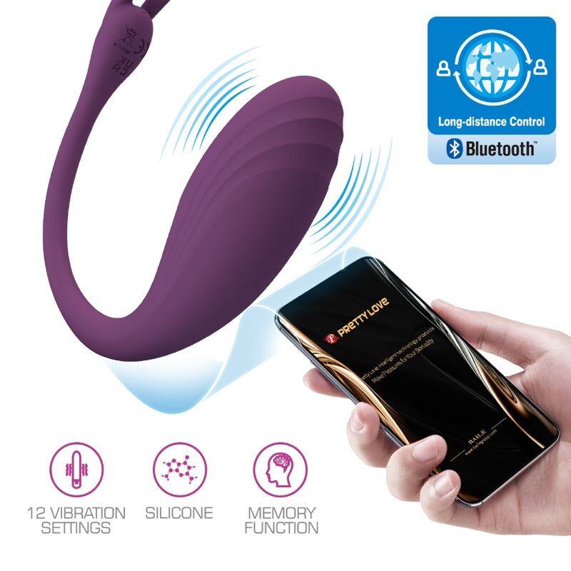 PRETTY LOVE - CATALINA VIBRATOR APP TELECOMANDO VIOLA - PRETTY LOVE LED | Lingerie Harness Boutique