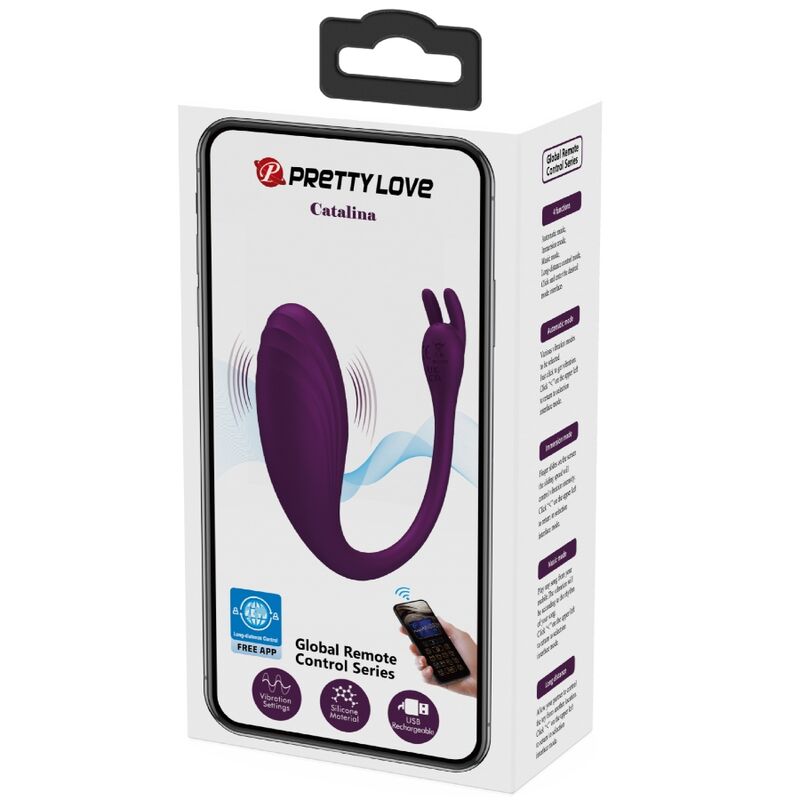 PRETTY LOVE - CATALINA VIBRATOR APP TELECOMANDO VIOLA - PRETTY LOVE LED | Lingerie Harness Boutique