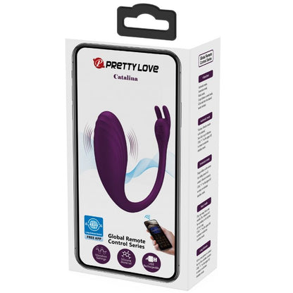 PRETTY LOVE - CATALINA VIBRATOR APP TELECOMANDO VIOLA - PRETTY LOVE LED | Lingerie Harness Boutique