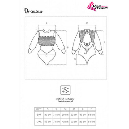 LIVCO CORSETTI FASHION - DRIMINA LC90690 BODY BLU NAVY L/XL - LIVCO CORSETTI BODIES | Lingerie Harness Boutique