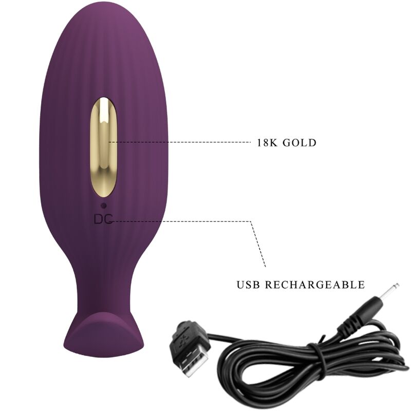 PRETTY LOVE - PLUG ANALE CONTROLLATO DA APP JEFFERSON VIOLA - PRETTY LOVE BOTTOM | Lingerie Harness Boutique