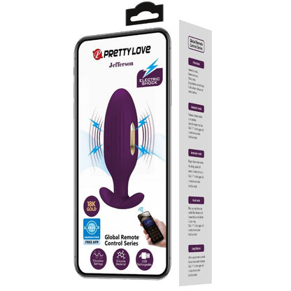 PRETTY LOVE - PLUG ANALE CONTROLLATO DA APP JEFFERSON VIOLA - PRETTY LOVE BOTTOM | Lingerie Harness Boutique