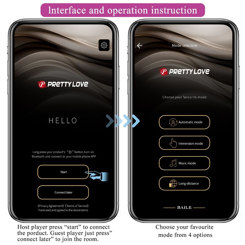 PRETTY LOVE - PLUG ANALE CONTROLLATO DA APP JEFFERSON VIOLA - PRETTY LOVE BOTTOM | Lingerie Harness Boutique