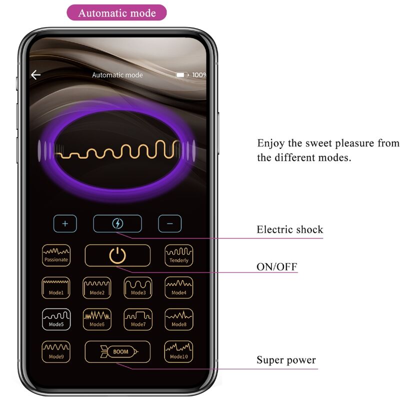 PRETTY LOVE - PLUG ANALE CONTROLLATO DA APP JEFFERSON VIOLA - PRETTY LOVE BOTTOM | Lingerie Harness Boutique