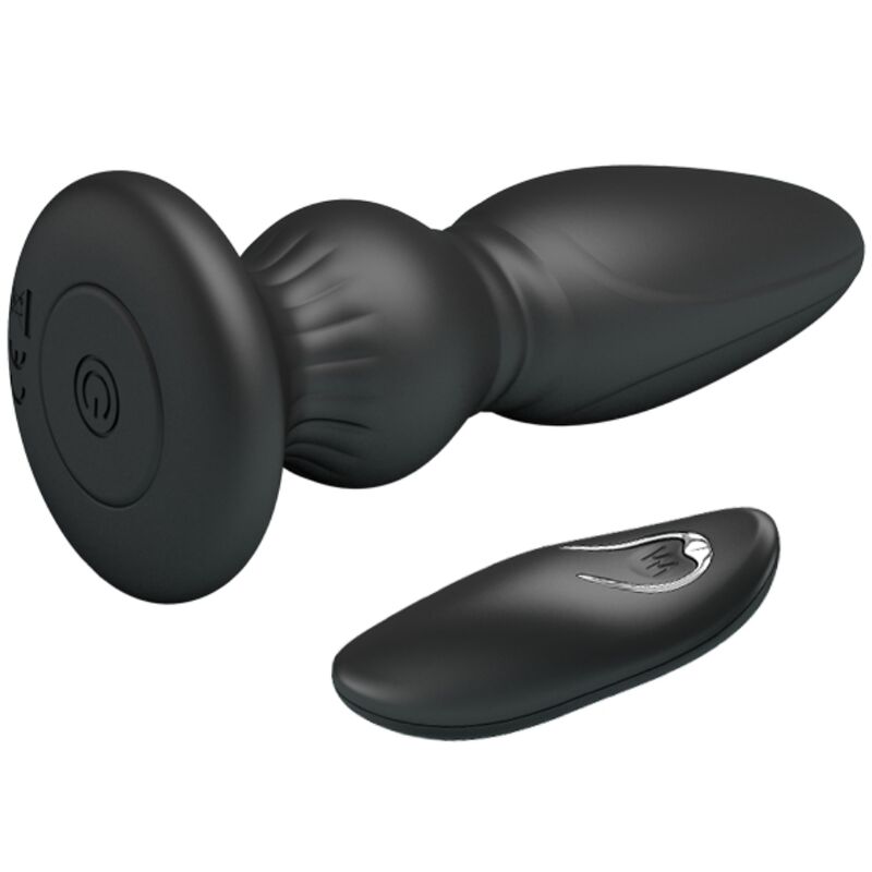 MR PLAY - POTENTE VIBRATORE TELECOMANDO PLUG ANALE NERO - MR PLAY | Lingerie Harness Boutique