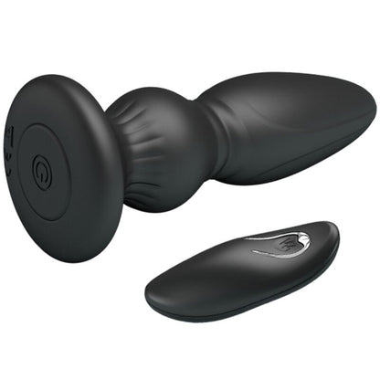 MR PLAY - POTENTE VIBRATORE TELECOMANDO PLUG ANALE NERO - MR PLAY | Lingerie Harness Boutique