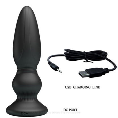 MR PLAY - POTENTE VIBRATORE TELECOMANDO PLUG ANALE NERO - MR PLAY | Lingerie Harness Boutique