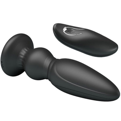 MR PLAY - POTENTE VIBRATORE TELECOMANDO PLUG ANALE NERO - MR PLAY | Lingerie Harness Boutique