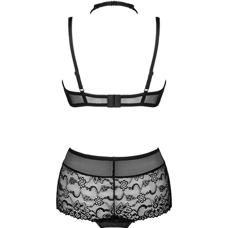 LIVCO CORSETTI FASHION - LINERA FOR THE SENSES COLLEZIONE BRA + PANTY NERO L/XL - LIVCO CORSETTI SETS | Lingerie Harness Boutique