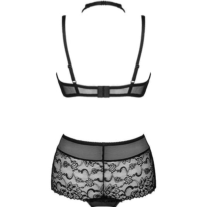 LIVCO CORSETTI FASHION - LINERA FOR THE SENSES COLLEZIONE BRA + PANTY NERO L/XL - LIVCO CORSETTI SETS | Lingerie Harness Boutique
