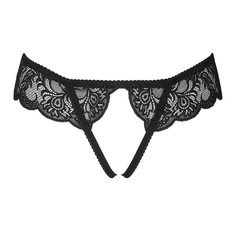 LIVCO CORSETTI FASHION - LOVE STORY LC 90679 PANTY CROTCHLESS NERO L/XL - LIVCO CORSETTI PANTIES | Lingerie Harness Boutique