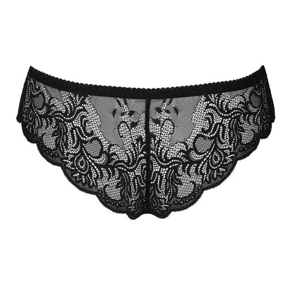LIVCO CORSETTI FASHION - LOVE STORY LC 90679 PANTY CROTCHLESS NERO L/XL - LIVCO CORSETTI PANTIES | Lingerie Harness Boutique