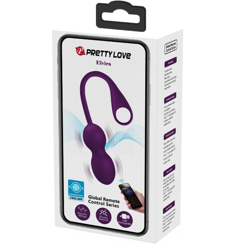 PRETTY LOVE - APP ELVIRA KEGEL BALLS TELECOMANDO VIOLA - PRETTY LOVE | Lingerie Harness Boutique
