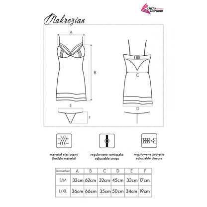 LIVCO CORSETTI FASHION - MAKREZIAN LC 90545 CAMICIA + PANTY NERO L/XL - LIVCO CORSETTI SETS | Lingerie Harness Boutique
