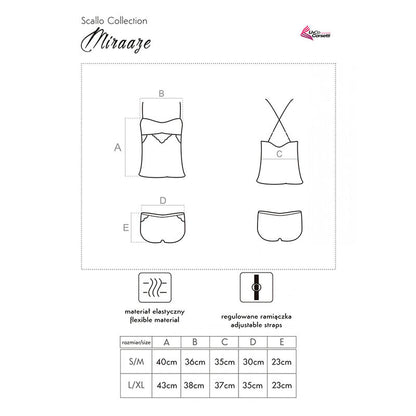 LIVCO CORSETTI FASHION - MIRAAZE LC 90567 CAMICIA + PANTALONCINO NERO L/XL - LIVCO CORSETTI SETS | Lingerie Harness Boutique