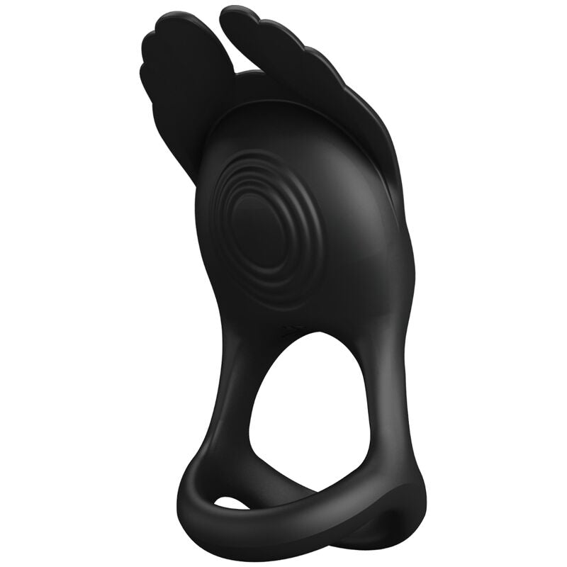 PRETTY LOVE - SILAS VIBRATING COCK RING 7 VIBRATIONS IN BLACK SILICONE