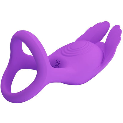 PRETTY LOVE - SILAS VIBRATING PENIS RING 7 VIBRATIONS IN PURPLE SILICONE