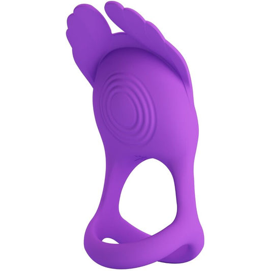 PRETTY LOVE - SILAS VIBRATING PENIS RING 7 VIBRATIONS IN PURPLE SILICONE