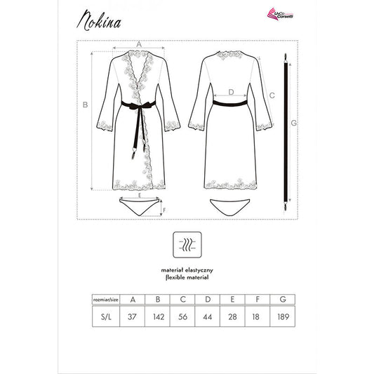 LIVCO CORSETTI FASHION - NOKINA LC XG055 VESTAGLIA + PANTY NERO TAGLIA UNICA - LIVCO CORSETTI SETS | Lingerie Harness Boutique