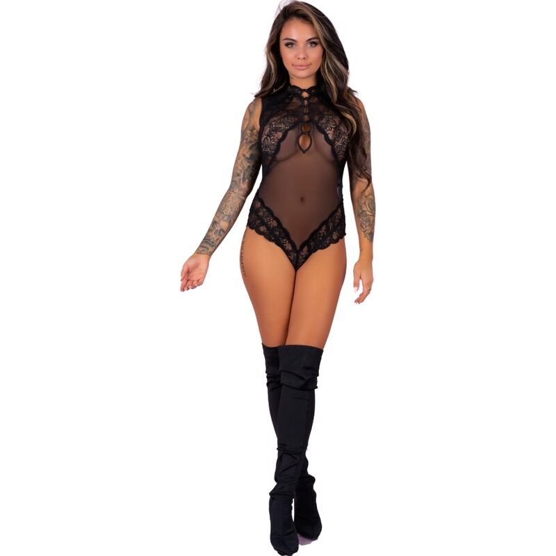 LIVCO CORSETTI FASHION - SAGEN LC 90694 BODY NERO L/XL - LIVCO CORSETTI BODIES | Lingerie Harness Boutique