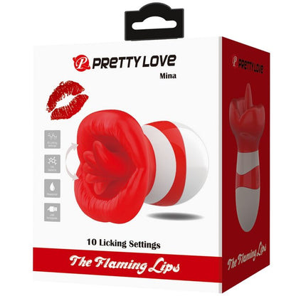 PRETTY LOVE - MINA STIMOLATORE DELLA LINGUA ROSSO CHIARO - PRETTY LOVE FLIRTATION | Lingerie Harness Boutique
