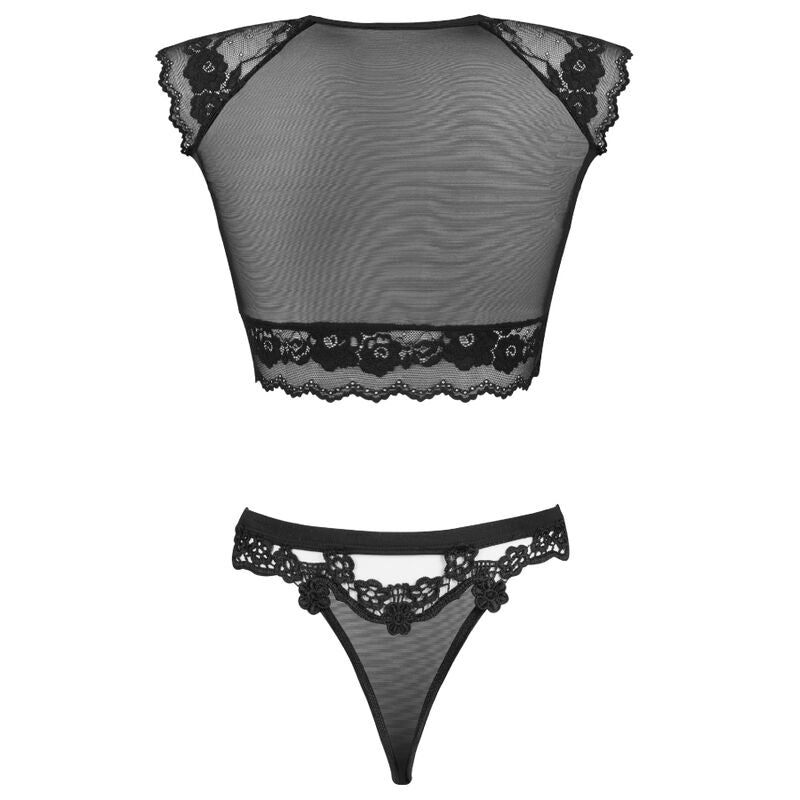 LIVCO CORSETTI FASHION - TIMOSAN LC 90631 REGGISENO + SLIP NERO L/XL - LIVCO CORSETTI SETS | Lingerie Harness Boutique