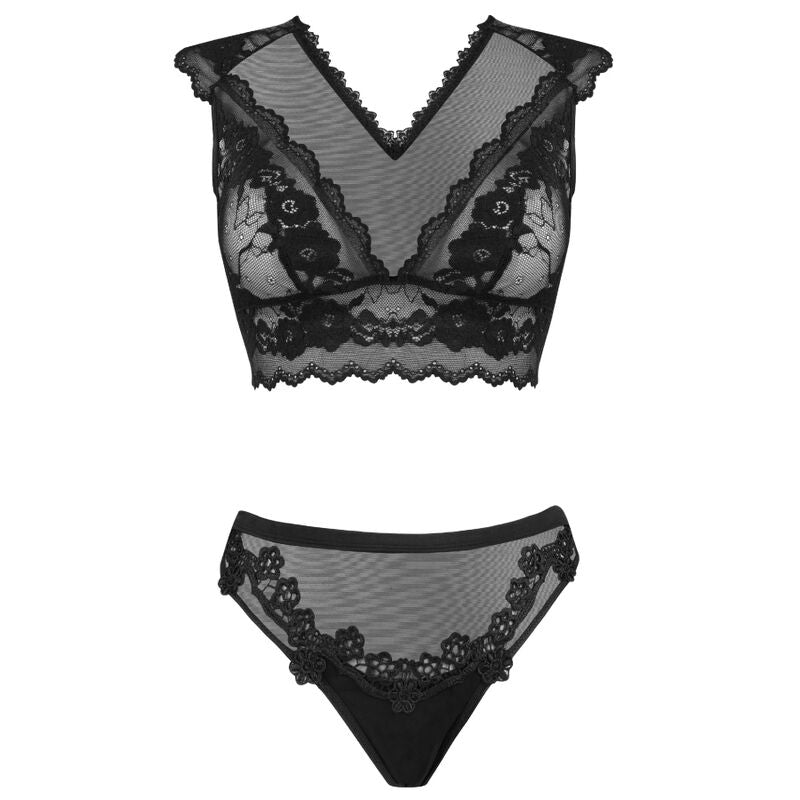 LIVCO CORSETTI FASHION - TIMOSAN LC 90631 REGGISENO + SLIP NERO L/XL - LIVCO CORSETTI SETS | Lingerie Harness Boutique