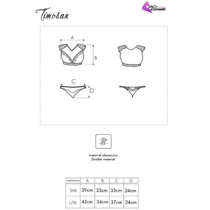 LIVCO CORSETTI FASHION - TIMOSAN LC 90631 REGGISENO + SLIP NERO L/XL - LIVCO CORSETTI SETS | Lingerie Harness Boutique