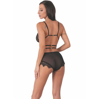 LIVCO CORSETTI FASHION - DREZNA LC 90733 REGGISENO + SLIP NERO L/XL - LIVCO CORSETTI SETS | Lingerie Harness Boutique