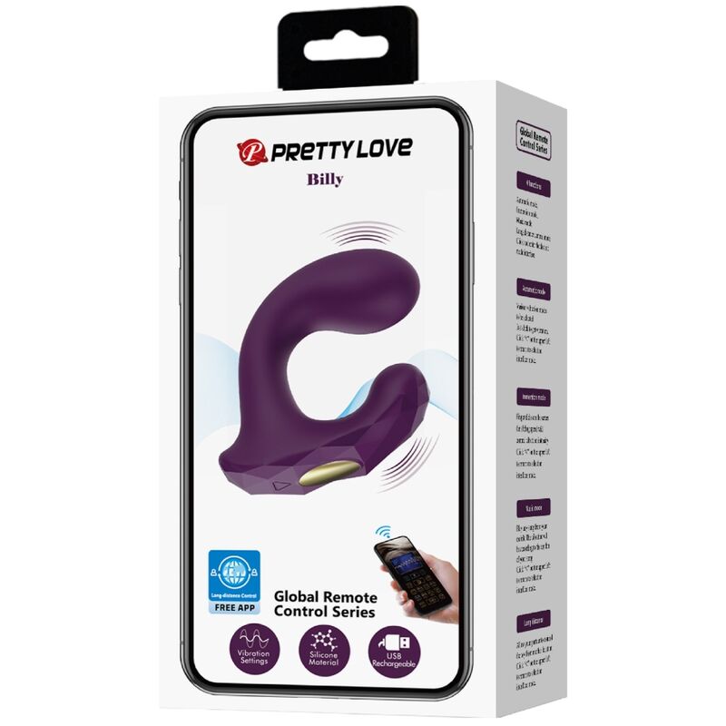 PRETTY LOVE - BILLY TELECOMANDO VIBRAZIONE VIOLA APP GRATUITA - PRETTY LOVE | Lingerie Harness Boutique