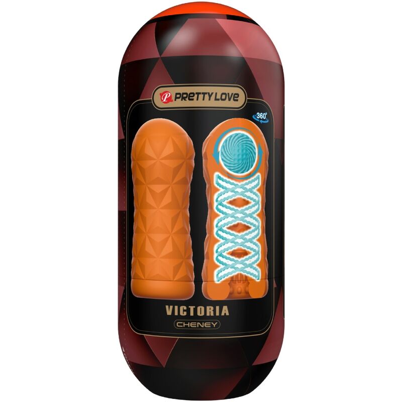 PRETTY LOVE - MASTURBATORE VICTORIA CHENEY ARANCIONE - PRETTY LOVE MALE | Lingerie Harness Boutique