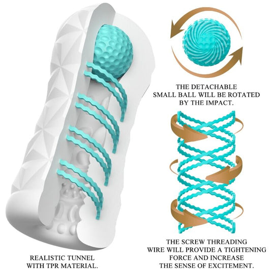 PRETTY LOVE - MASTURBATORE VICTORIA CECIL BIANCO - PRETTY LOVE MALE | Lingerie Harness Boutique