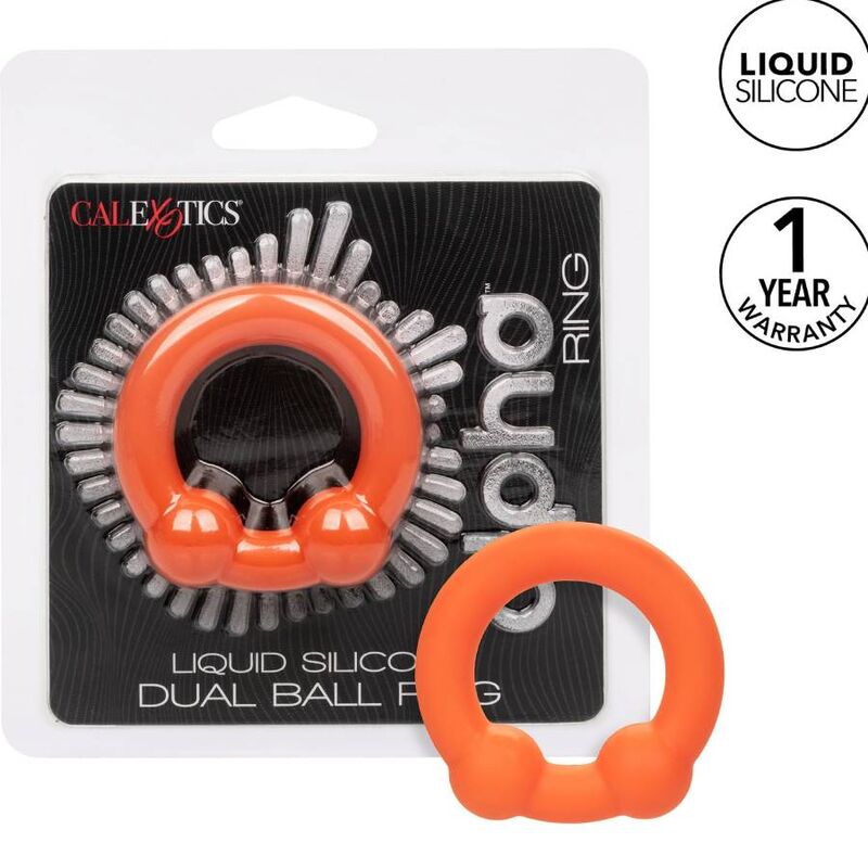 CALEXOTICS - ALPHA ANELLO DUAL BALL ARANCIONE - CALEXOTICS | Lingerie Harness Boutique