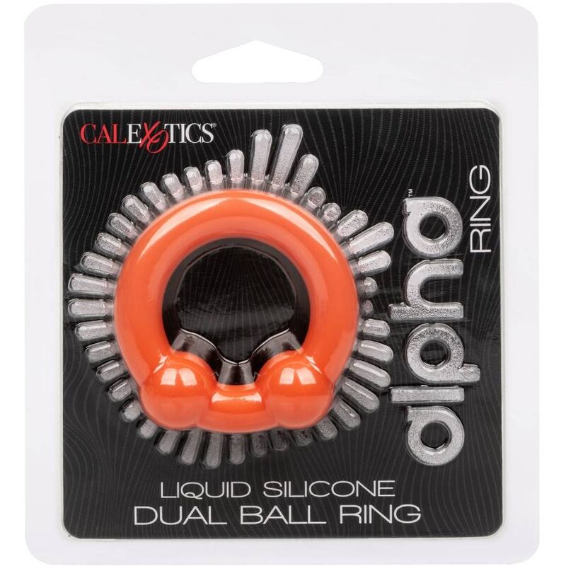 CALEXOTICS - ALPHA ANELLO DUAL BALL ARANCIONE - CALEXOTICS | Lingerie Harness Boutique