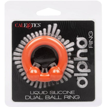 CALEXOTICS - ALPHA ANELLO DUAL BALL ARANCIONE - CALEXOTICS | Lingerie Harness Boutique