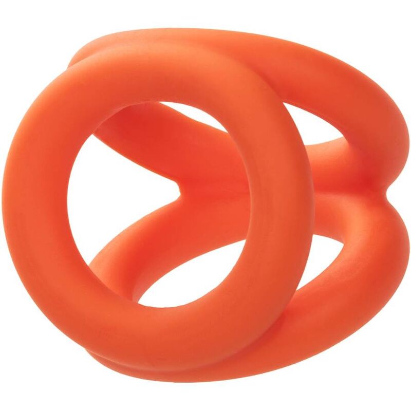 CALEXOTICS - ALPHA TRI-RING ARANCIONE - CALEXOTICS | Lingerie Harness Boutique