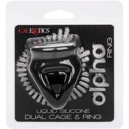 CALEXOTICS - ALPHA ANELLO DUAL CAGE NERO - CALEXOTICS | Lingerie Harness Boutique