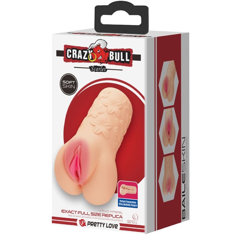 CRAZY BULL - MASTUBADOR A FORMA DI VAGINA SCARLATTO - CRAZY BULL | Lingerie Harness Boutique