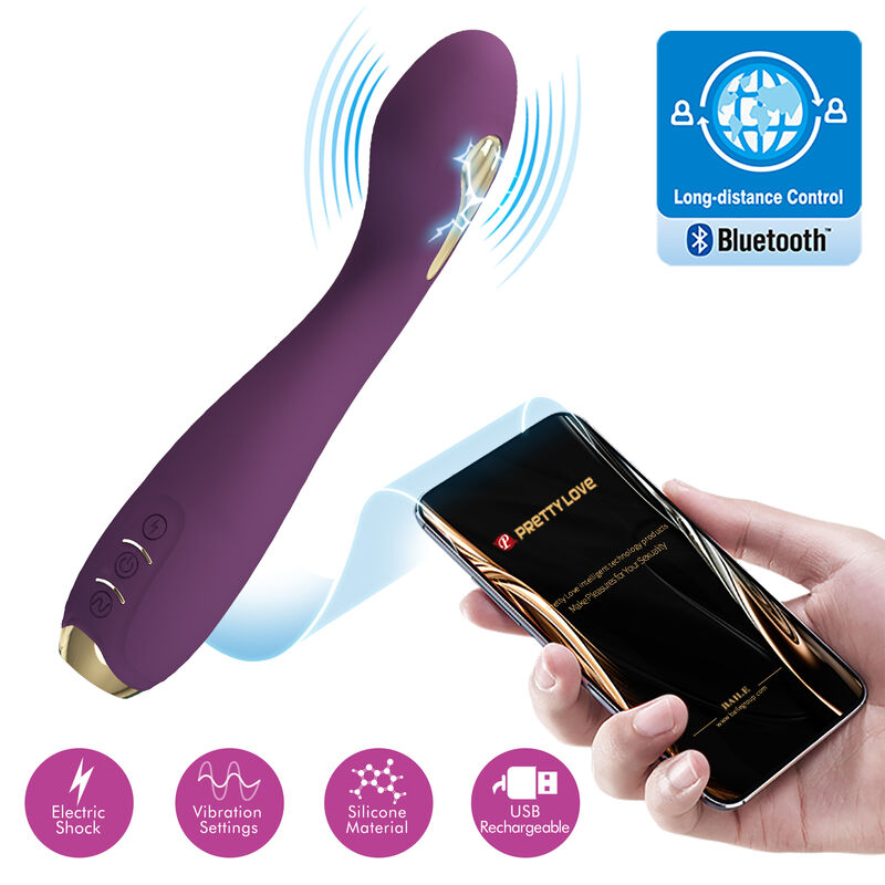 PRETTY LOVE - HECTOR VIBRATORE ELETTROSHOCK BY APP CONTROL VIOLA - PRETTY LOVE HIGH GRADE | Lingerie Harness Boutique