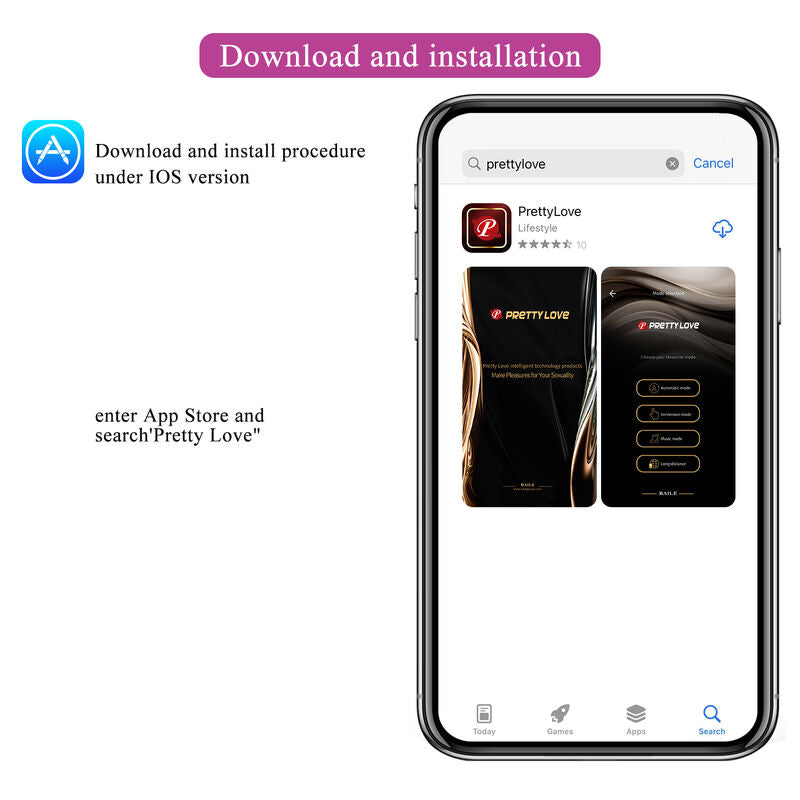 PRETTY LOVE - HECTOR VIBRATORE ELETTROSHOCK BY APP CONTROL VIOLA - PRETTY LOVE HIGH GRADE | Lingerie Harness Boutique
