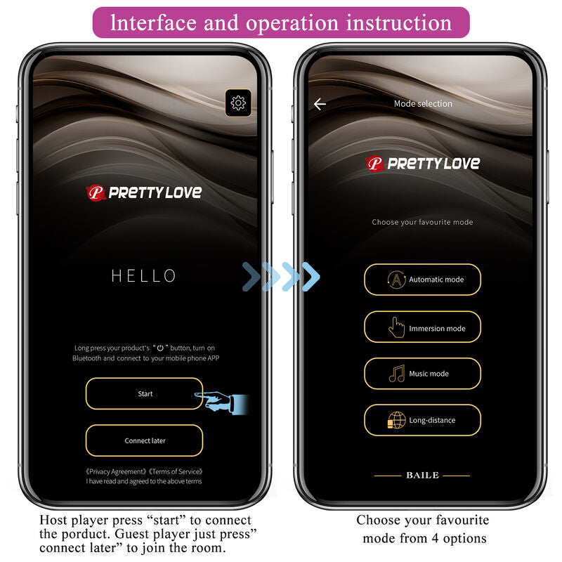 PRETTY LOVE - HECTOR VIBRATORE ELETTROSHOCK BY APP CONTROL VIOLA - PRETTY LOVE HIGH GRADE | Lingerie Harness Boutique