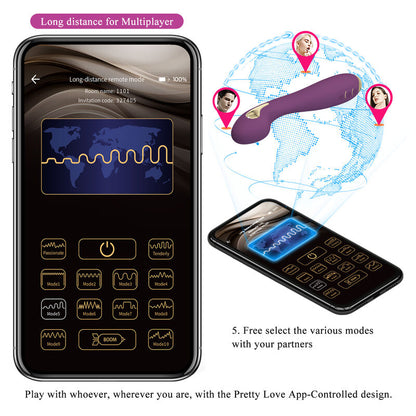 PRETTY LOVE - HECTOR VIBRATORE ELETTROSHOCK BY APP CONTROL VIOLA - PRETTY LOVE HIGH GRADE | Lingerie Harness Boutique