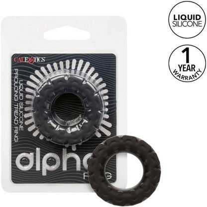 CALEXOTICS - ALPHA ANELLO BATTISTRADA PROLONG NERO - CALEXOTICS | Lingerie Harness Boutique