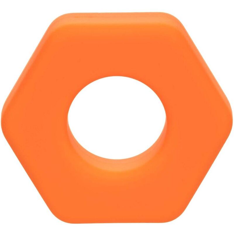 CALEXOTICS - ALPHA ANELLO PROLONG SEXAGON ARANCIONE - CALEXOTICS | Lingerie Harness Boutique