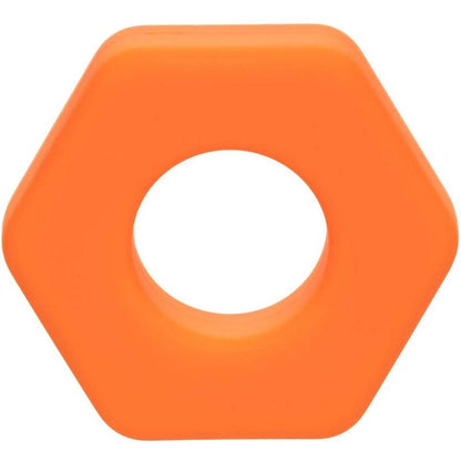 CALEXOTICS - ALPHA ANELLO PROLONG SEXAGON ARANCIONE - CALEXOTICS | Lingerie Harness Boutique