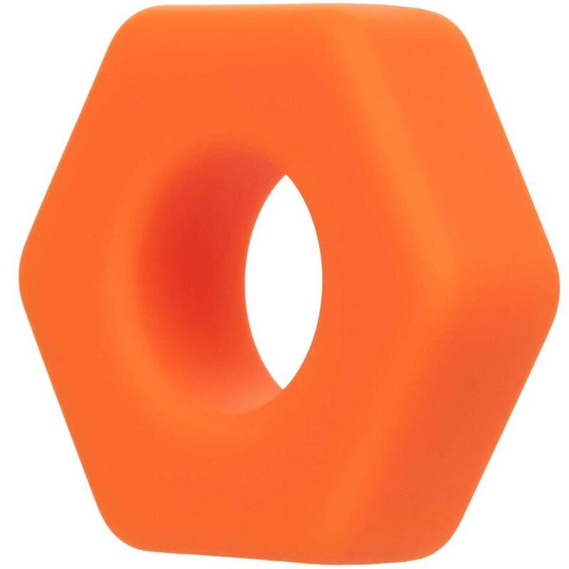 CALEXOTICS - ALPHA ANELLO PROLONG SEXAGON ARANCIONE - CALEXOTICS | Lingerie Harness Boutique