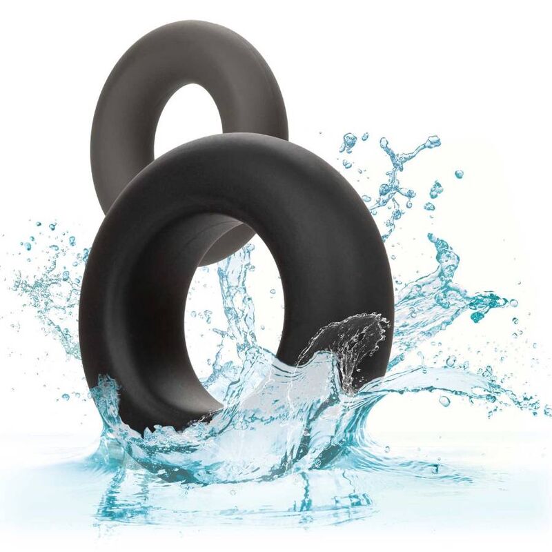 CALEXOTICS - ALPHA SET DI 2 ANELLI PROLONG GRIGIO - CALEXOTICS | Lingerie Harness Boutique