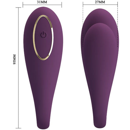 PRETTY LOVE - AUGUST VIBRATORE GLOBAL DOUBLE PLEASURE REMOTO - PRETTY LOVE C-TYPE | Lingerie Harness Boutique
