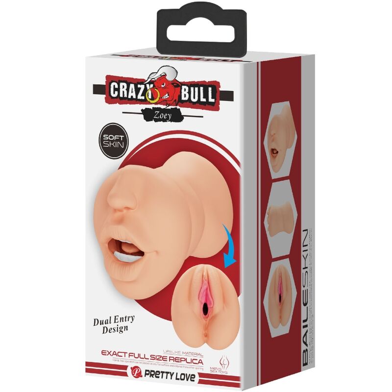 CRAZY BULL - ZOEY MASTUBADOR A FORMA DI VAGINA DOPPIA ENTRATA - CRAZY BULL | Lingerie Harness Boutique