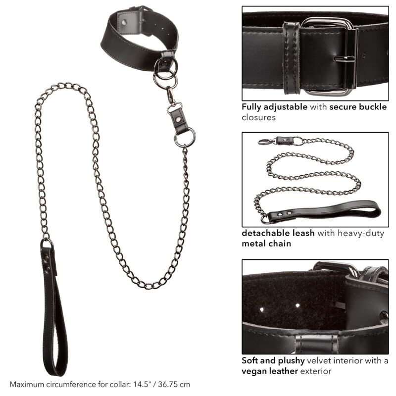 CALEXOTICS - EUPHORIA COLLAR WITH CHAIN ​​LEASH